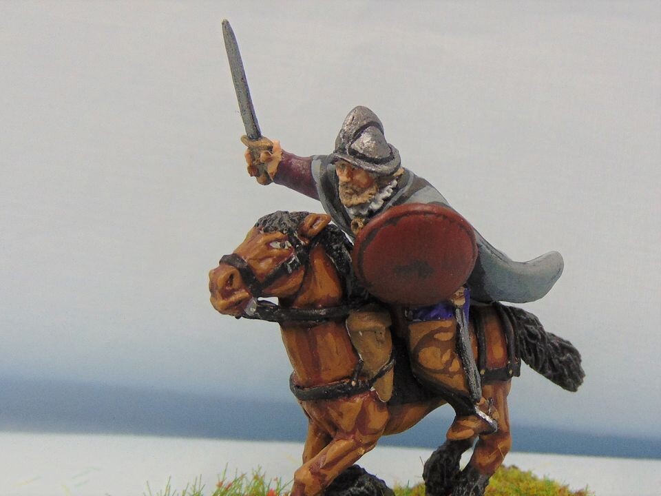 Mounted Reiver in Breastplate & Steel Bonnet with Choice of Weapons (Rider Only)