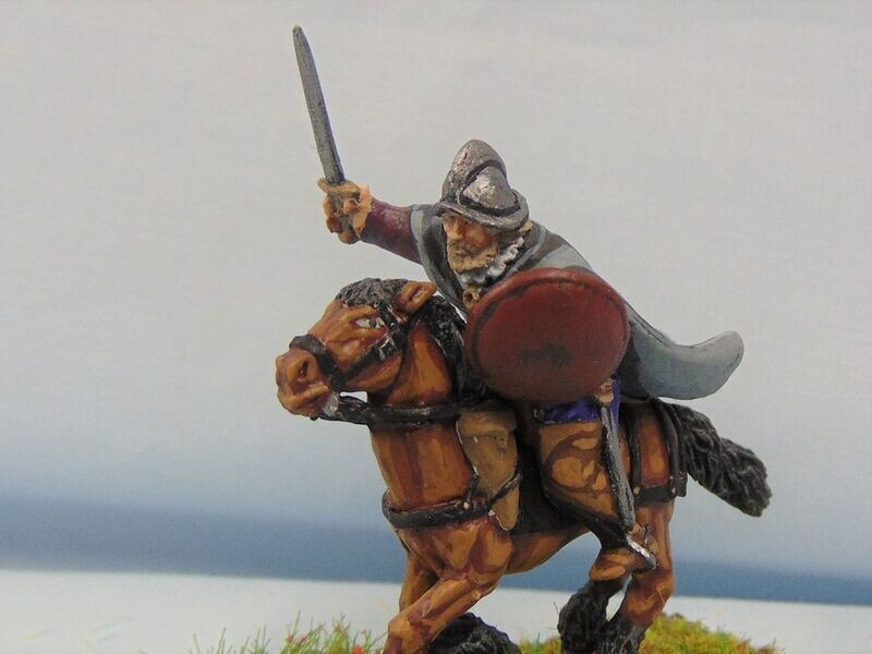 Mounted Reiver in Breastplate & Steel Bonnet with Choice of Weapons (Rider Only)