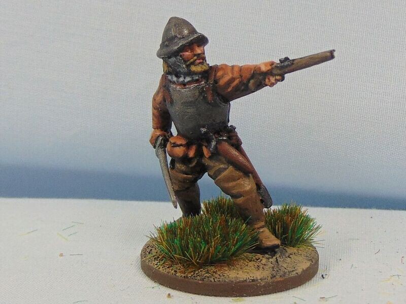 Dismounted Reiver in Breastplate & Steel Bonnet, with Dagg and Sword or Lang Spear