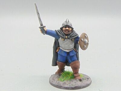 Dismounted Reiver in Steel Bonnet with Sword & Shield