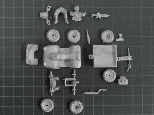 Eureka Miniatures, Modern Afghanistan: Australian Special Forces in Port-Tec Helmet, on Quad Bike with Trailer