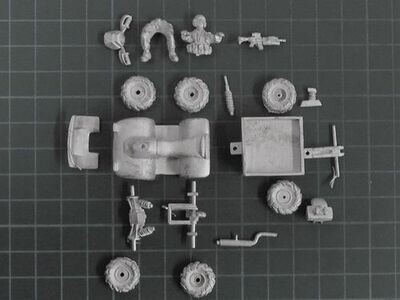 Eureka Miniatures, Modern Afghanistan: Australian Special Forces in Port-Tec Helmet, on Quad Bike with Trailer