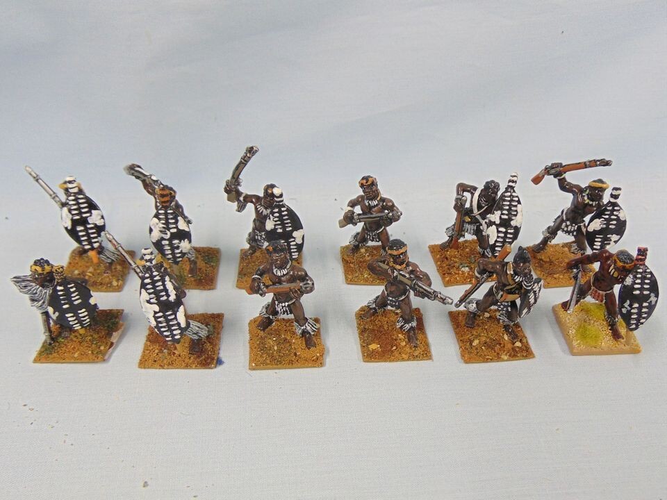 Grade C - Black Tree Design - Zulu War - Zulu Warriors with Rifles
