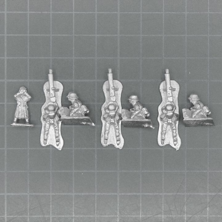 Minifigs, WW1: German MG Section with Crews in Helmets