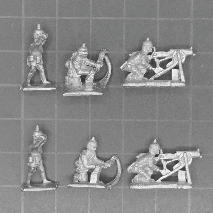 Minifigs, WW1: German HMG Teams in Picklehaubes