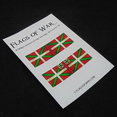 28mm, Flags of War, SCW: Republican Flags for the Basque-Eusko Indarra Battalion (1)