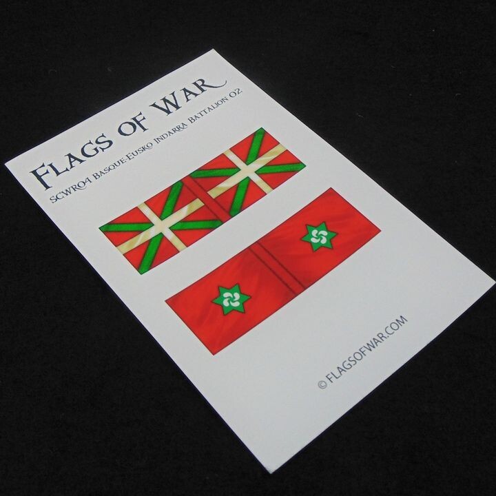 28mm, Flags of War, SCW: Republican Flags for the Basque-Eusko Indarra Battalion (2)