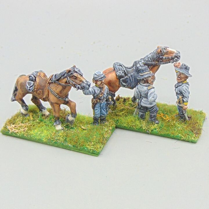 Grade C - Dixon Miniatures, ACW: Confederate Cavalry Horse Holders Grade C - Dixon Miniatures, ACW: Confederate Cavalry Horse Holders