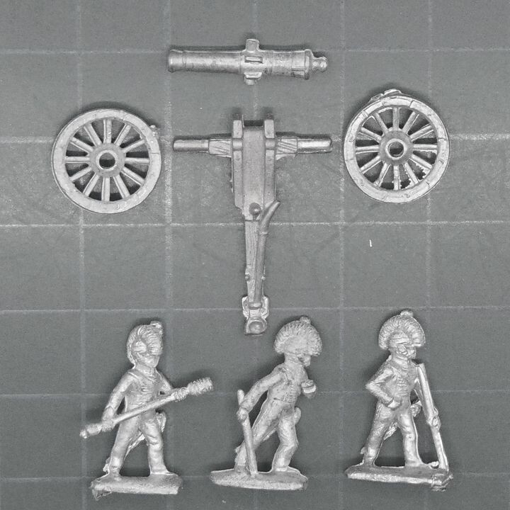 Minifigs, Napoleonic: British RHA 3lb Cannon & Crew