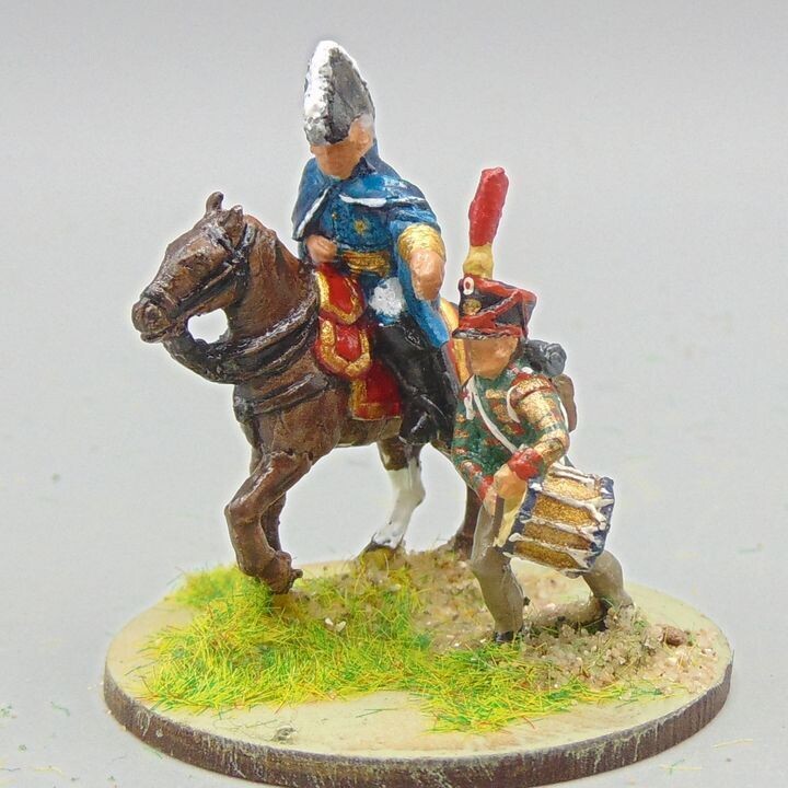 Grade E, RSM: Napoleonic, French Mounted Infantry Officer with Drummer