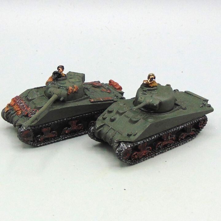 Grade E - Battlefront Miniatures - WW2 - British Sherman & Sherman Firefly Tanks