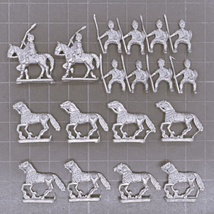 Chariot Miniatures, Ancient Indian: Cavalry with Frontal Horse Armour