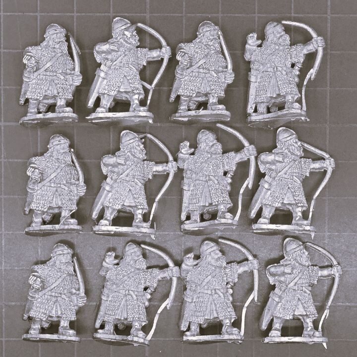 Crusader Miniatures, Fantasy:  Dwarf Warrior Bowmen