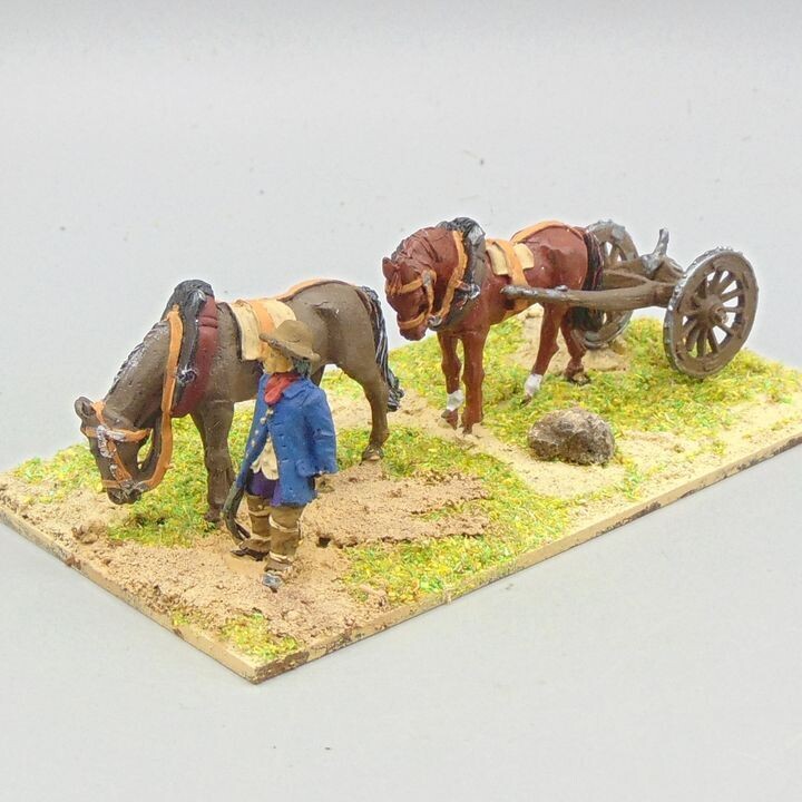 Grade D - Perry Miniatures - AWI -  Artillery Limber, Team & Driver