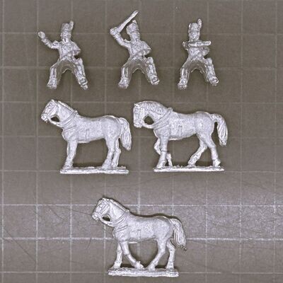 Campaign Game Miniatures, Napoleonic: Mounted British Infantry Colonels in Belgic Shakos