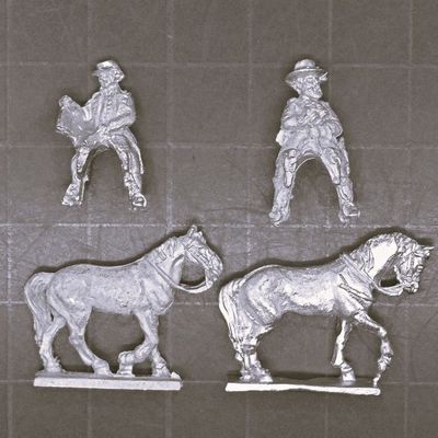 AB Figures/Battle Honors, ACW: Mounted General in Hat & ADC in Kepi