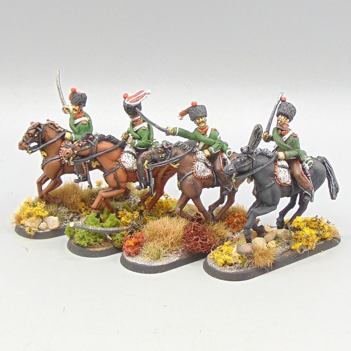 Grade C - Sash & Saber Miniatures - Napoleonic - French Elite Company Chasseurs a Cheval