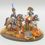 Grade C - Sash & Saber Miniatures - Napoleonic - Mounted French General & ADC