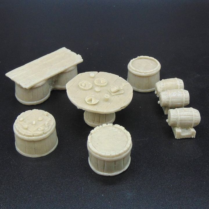 Ainsty Castings, Terrain & Scenery: Fantasy Bar Room Furniture
