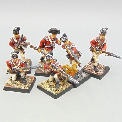 Grade B - Front Rank Miniatures - AWI - British Light Infantry, Skirmishing