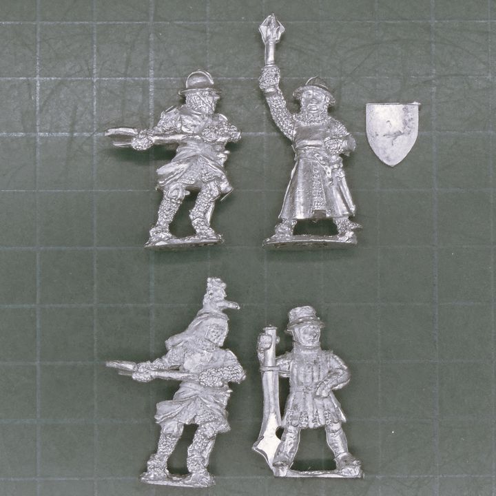 Wargames Foundry, C13th: Dismounted Knights & Men at Arms armed with Mixed Weapons