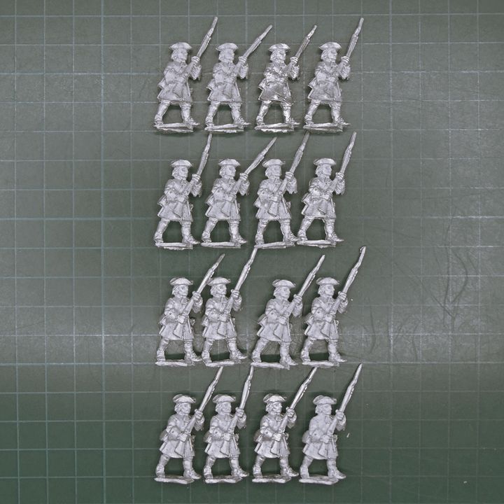 Wargames Foundry, WSS/GNW: Infantry in Tricorns, Advancing