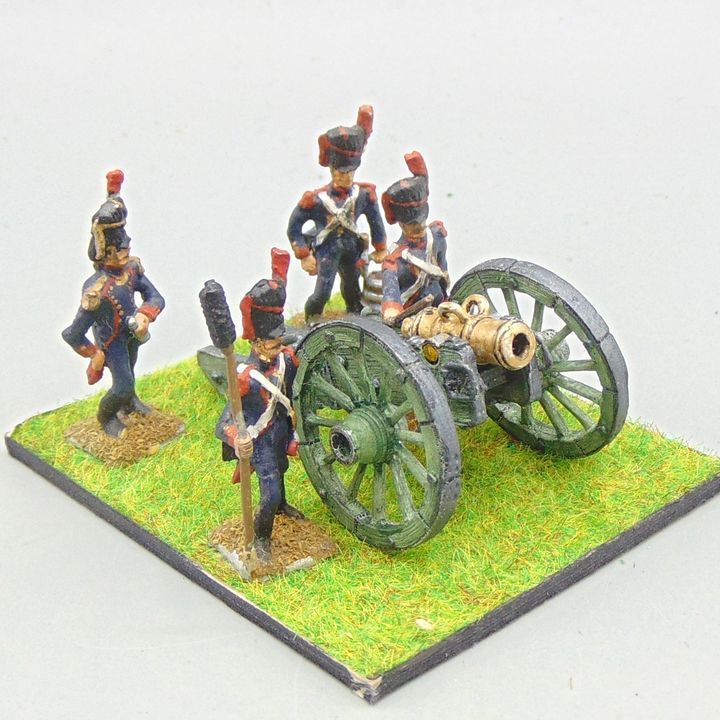 Grade E - Hinchliffe Figures - Napoleonic - French Guard Foot Artillery Howitzer & Crew