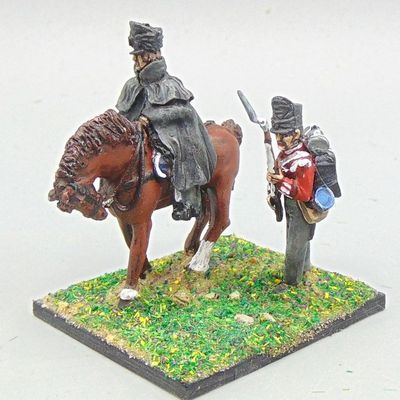 Grade E - Perry Miniatures/Connoisseur Figures - Napoleonic - Mounted British Officer & Infantryman