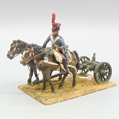 Grade D - Hinchliffe Figures - Napoleonic - French Line Foot Artillery Limber, Team & Driver