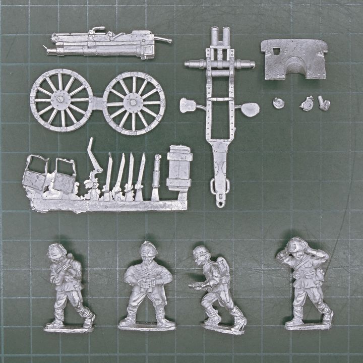 Wartime Miniatures, WW2 Pacific Theatre: Imperial Japanese Special Naval Landing Force Type 38 Field Gun & Crew