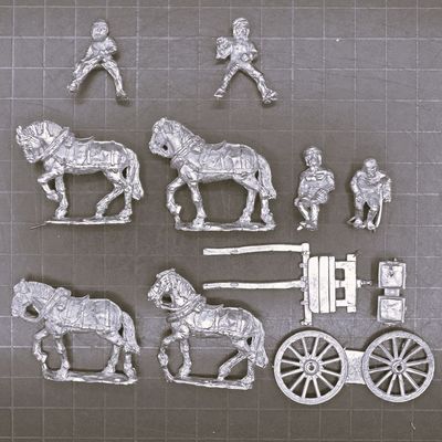 Wargames Foundry, Indian Mutiny: Mutineer Artillery Limber, Team & Drivers