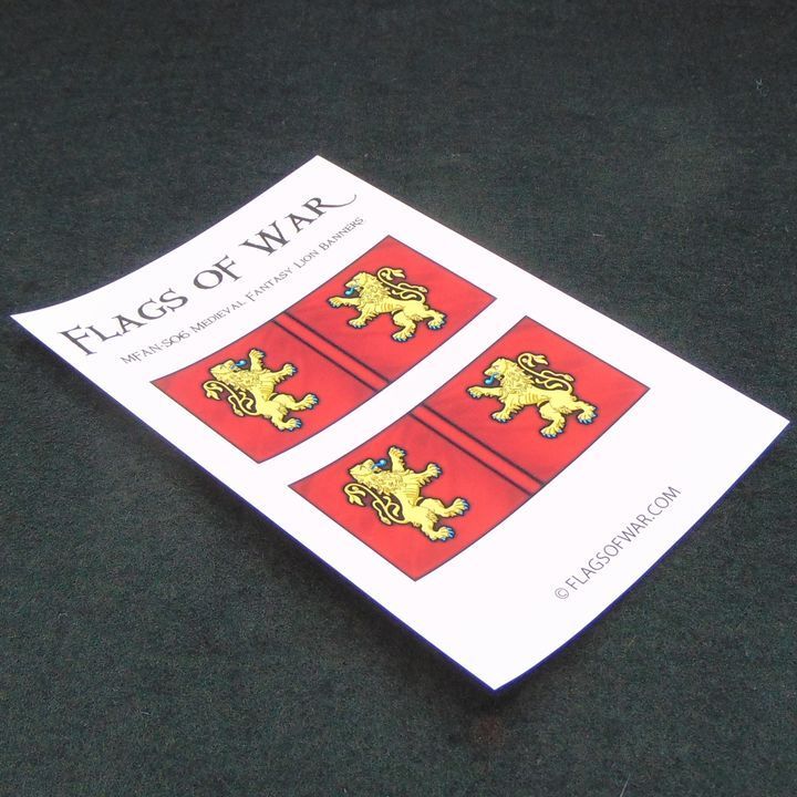 28mm, Flags of War, Fantasy/Medieval: Lion Flags