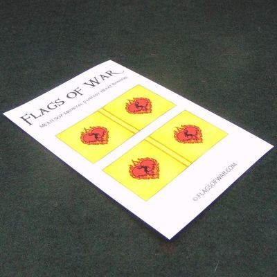 28mm, Flags of War, Fantasy/Medieval: Heart Flags