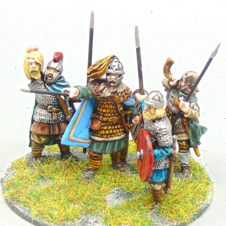 Grade C - Footsore Miniatures - Dark Ages - Early Saxon Command Group