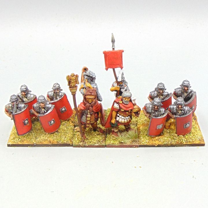 Grade E - Wargames Foundry/Aventine Miniatures - Early Imperial Roman Legionary Unit in Segmenta Armour