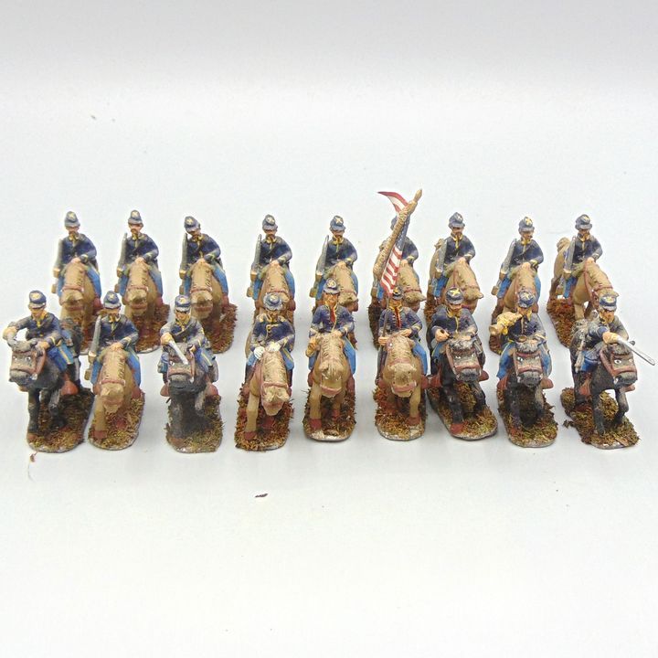 Grade E - Minifigs - ACW -  Union Cavalry Unit