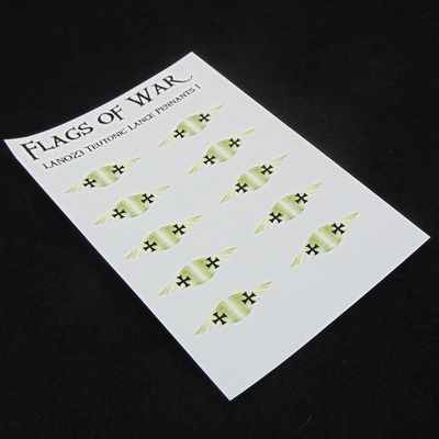 28mm, Flags of War, Crusades: Black & White Teutonic Lance Pennants