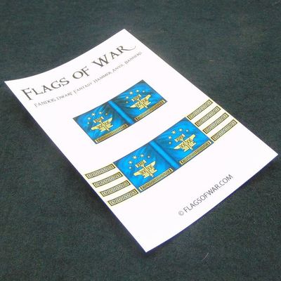 28mm, Flags of War, Fantasy: Dwarf Fantasy Hammer Anvil Banners