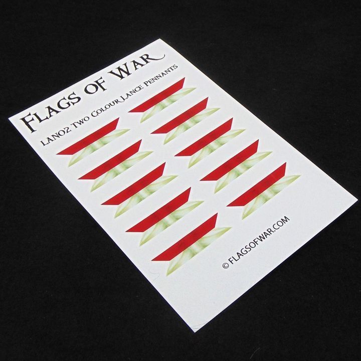 28mm, Flags of War, Napoleonic-C20th: Lance Pennants - Red & White