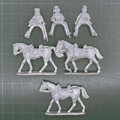 Empress Miniatures, Indian Mutiny: Mounted British Field Officer & Staff
