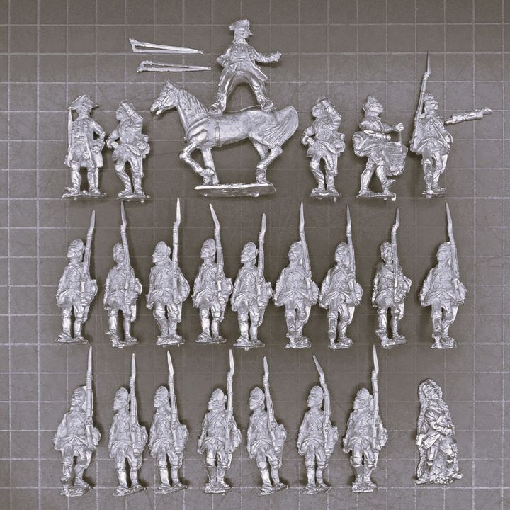Elite Miniatures, Napoleonic Revolutionary Wars: Austrian 'German' Musketeer Unit, March Attack