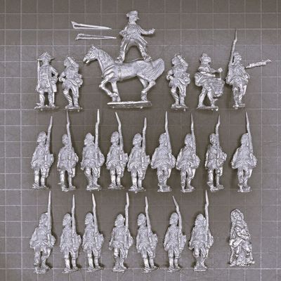 Elite Miniatures, Napoleonic Revolutionary Wars: Austrian 'German' Musketeer Unit, March Attack
