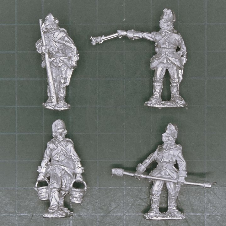 Elite Miniatures, Napoleonic Revolutionary Wars: Austrian 'German' Musketeer Battalion Artillery Crew