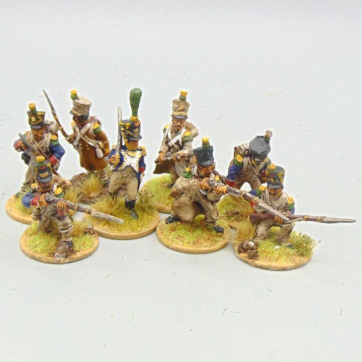 Grade E - Mixed Manufacturers - Napoleonic -  French Voltigeurs Skirmishing