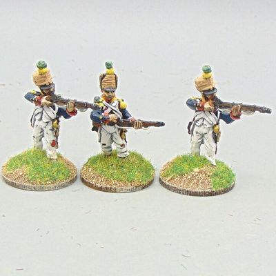 Grade D - Unidentified Manufacturer - Napoleonic -  French Voltigeurs Skirmishing