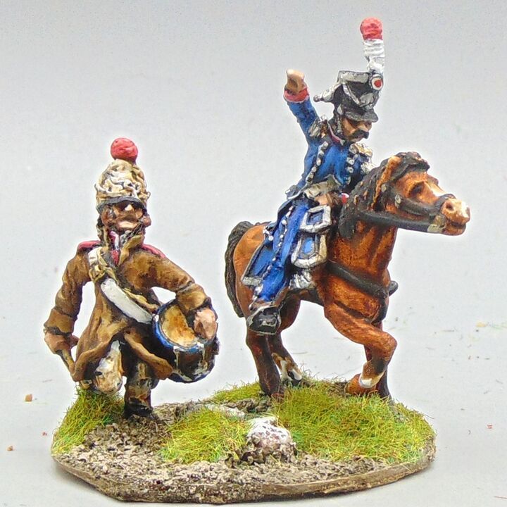 Grade D - Connoisseur Figures - Napoleonic -  French Infantry Officer & Drummer