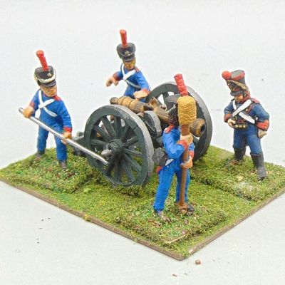 Grade E - Essex Miniatures - Napoleonic -  French Line Foot Artillery Field Gun & Crew