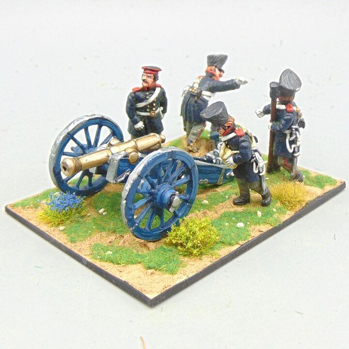 Grade C - Calpe Miniatures - Napoleonic - Prussian Horse Artillery Field Gun & Crew