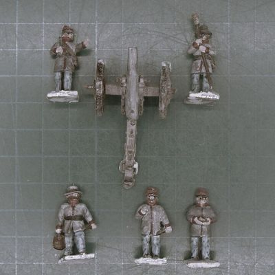 Minifigs, ACW: Confederate Field Gun & Crew