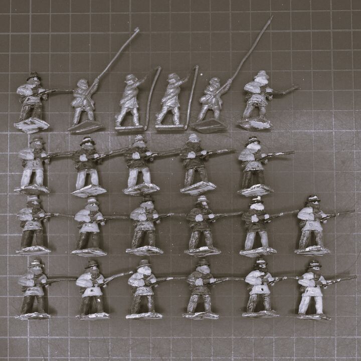 Minifigs, ACW: Irregular Confederate Infantry